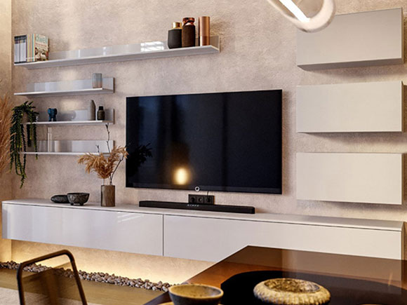 BOX TV5 глянець білий