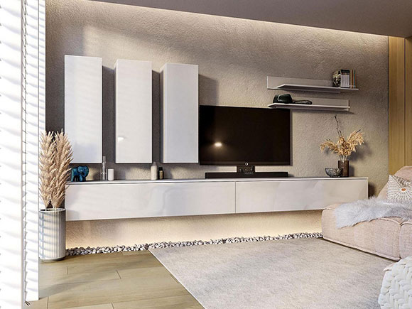 BOX TV4 глянець білий