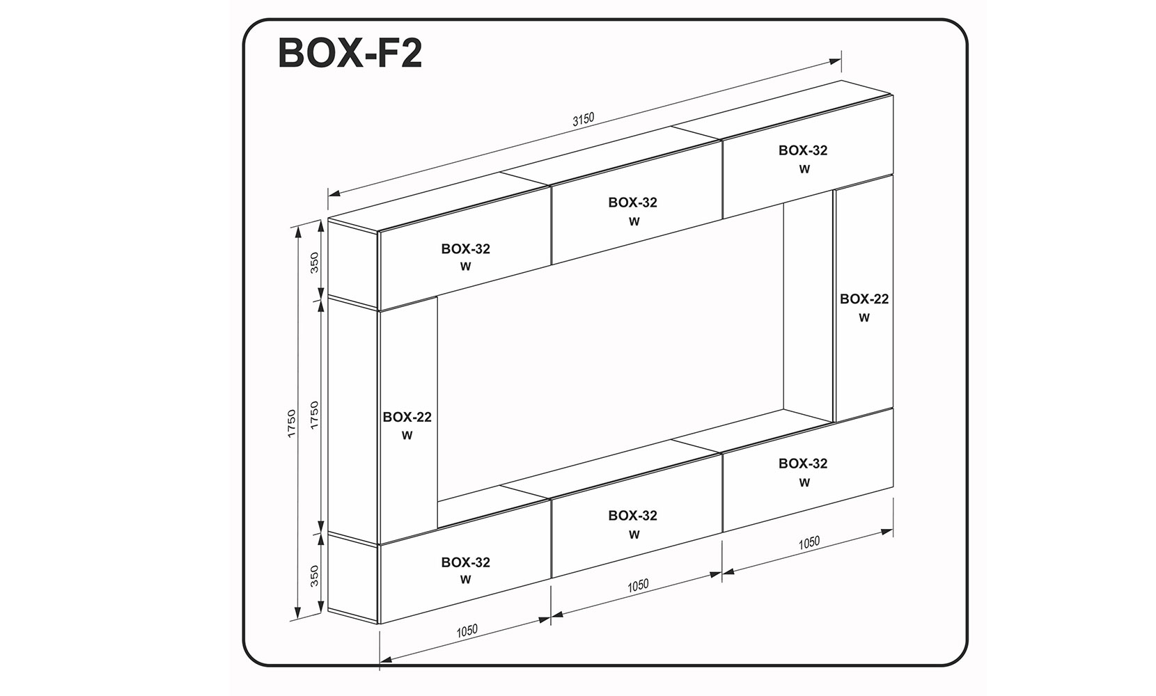 Готові рішення для вітальні BOX F2 глянець білий - фото 2