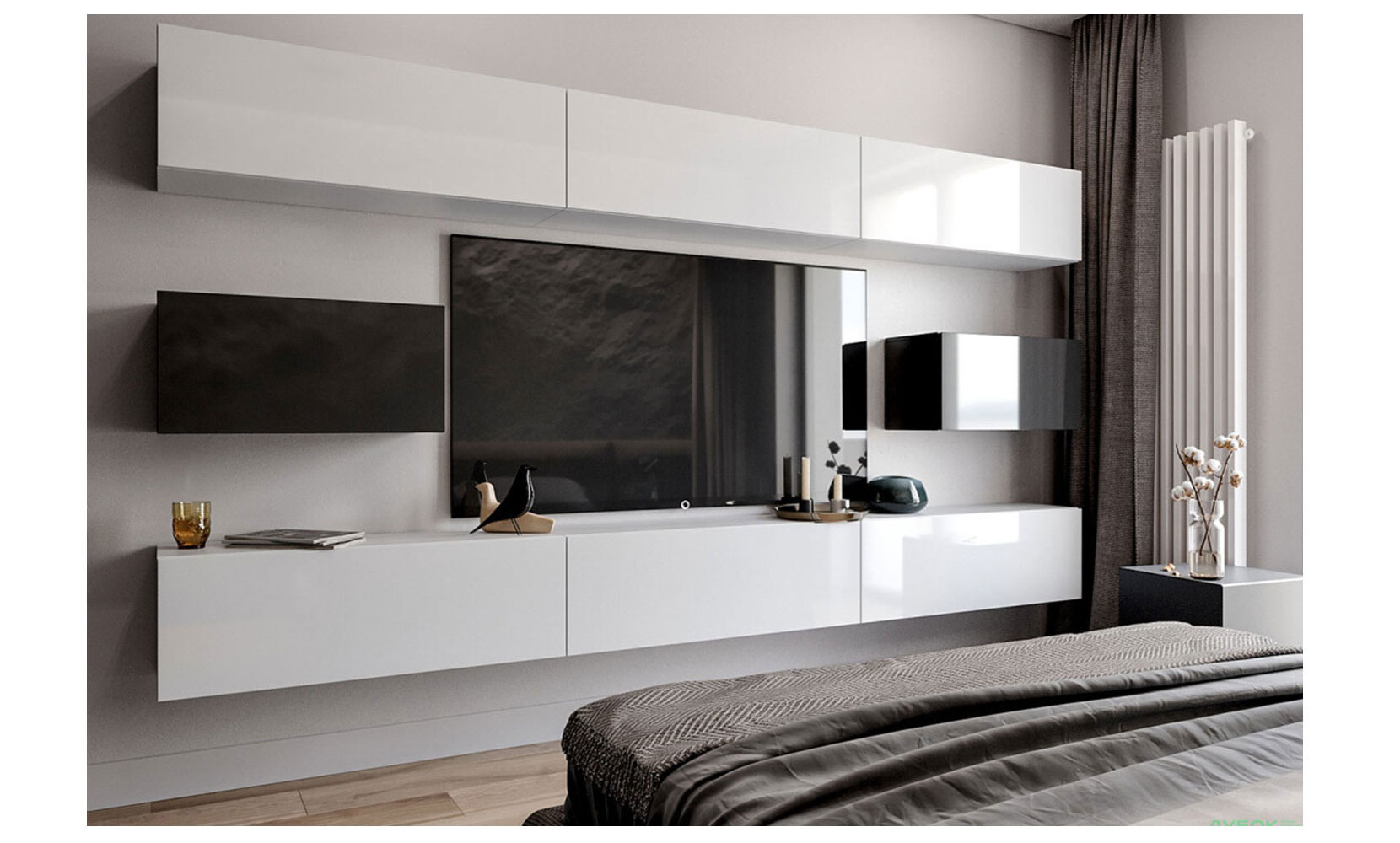 Тумба ТВ секція BOX 44 TV глянець білий - фото 5 Тумба ТВ секція BOX 44 TV глянець білий - фото 5