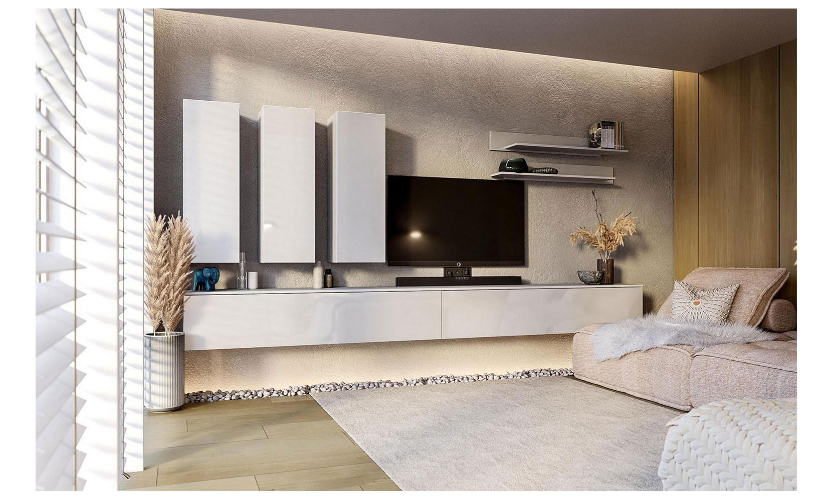 Тумба ТВ секція BOX 44 TV глянець білий - фото 7 Тумба ТВ секція BOX 44 TV глянець білий - фото 7