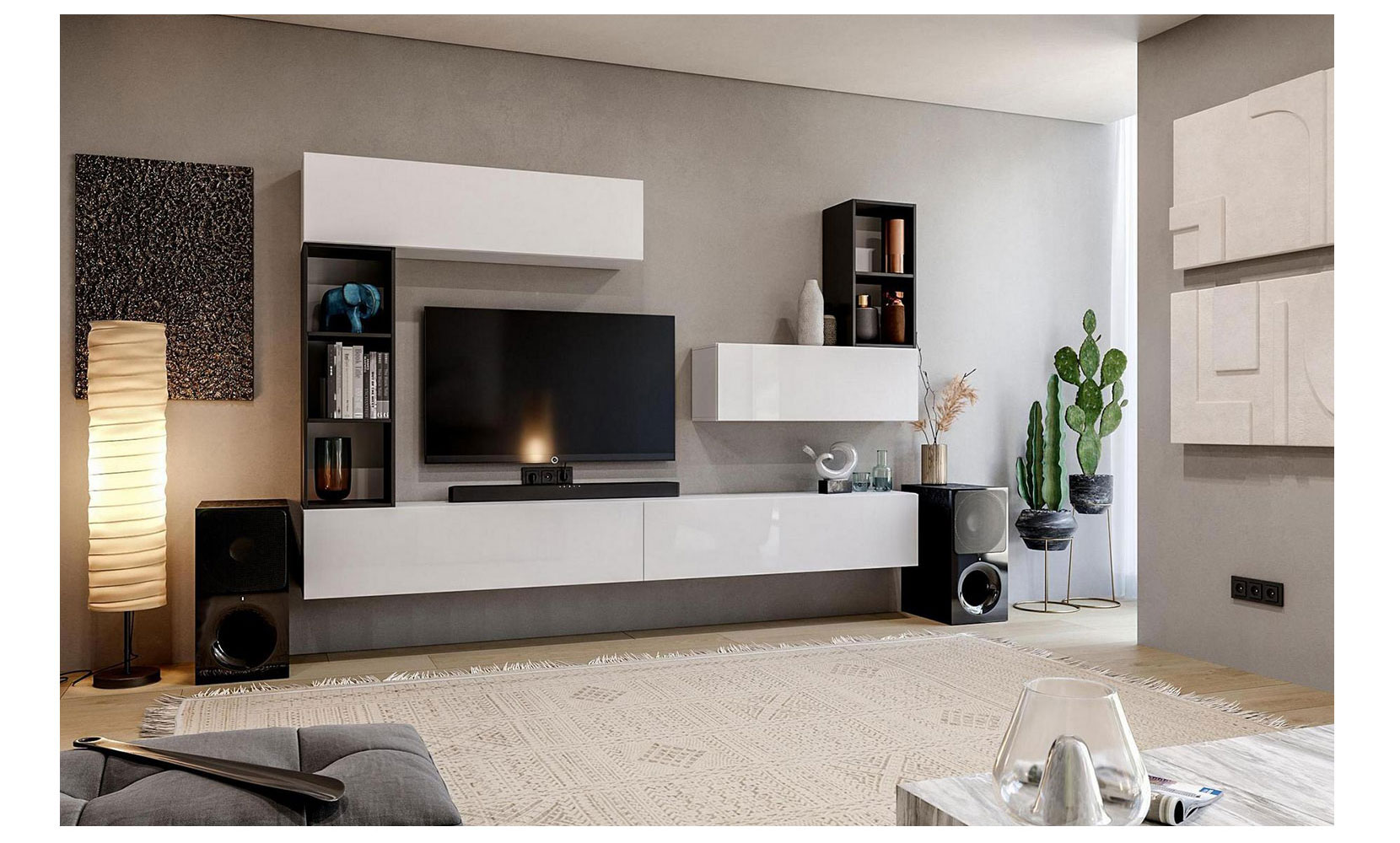 Тумба ТВ секція BOX 44 TV глянець білий - фото 9 Тумба ТВ секція BOX 44 TV глянець білий - фото 9