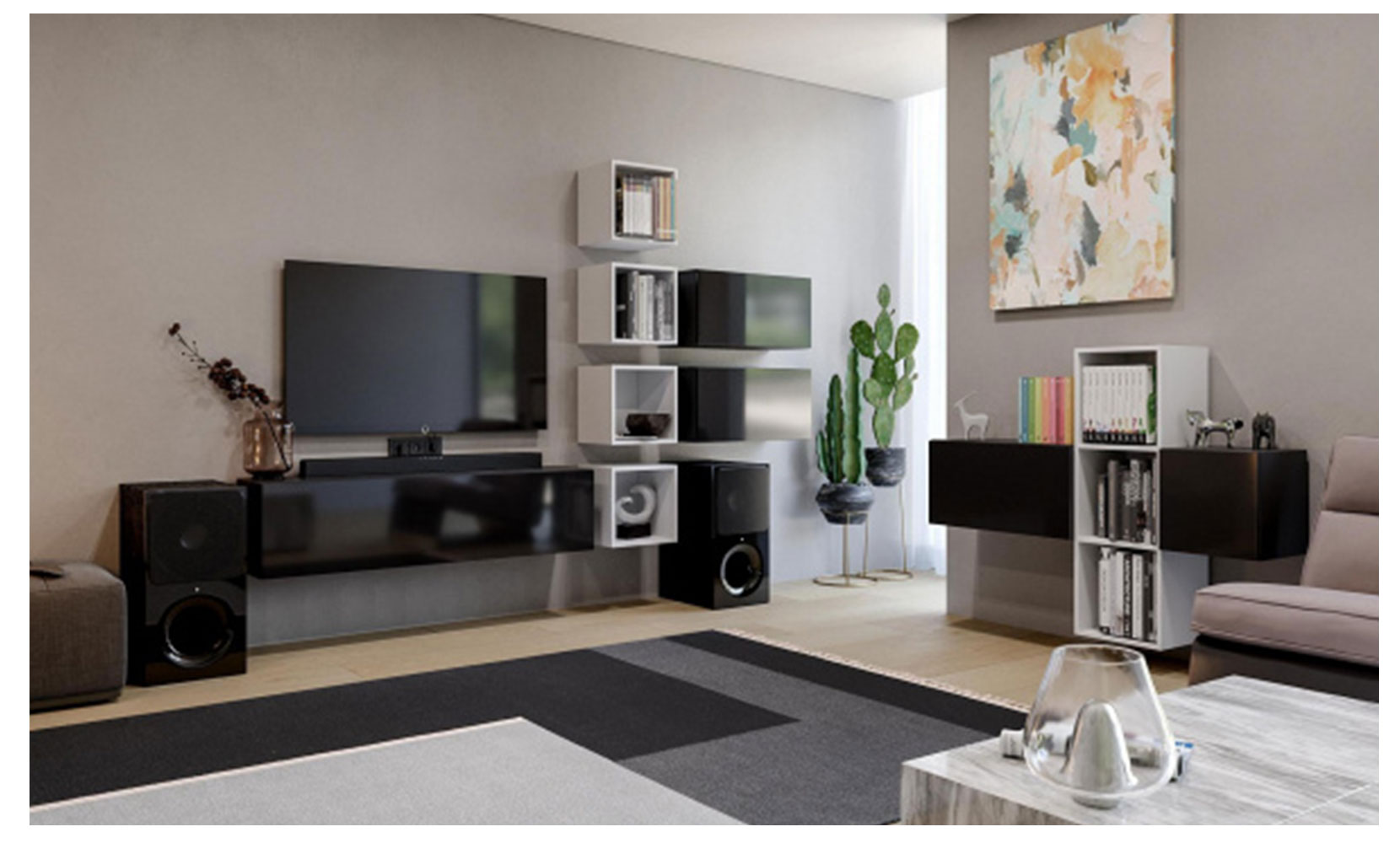 Тумба ТВ BOX 42 TV 1,05 глянець чорний - фото 2