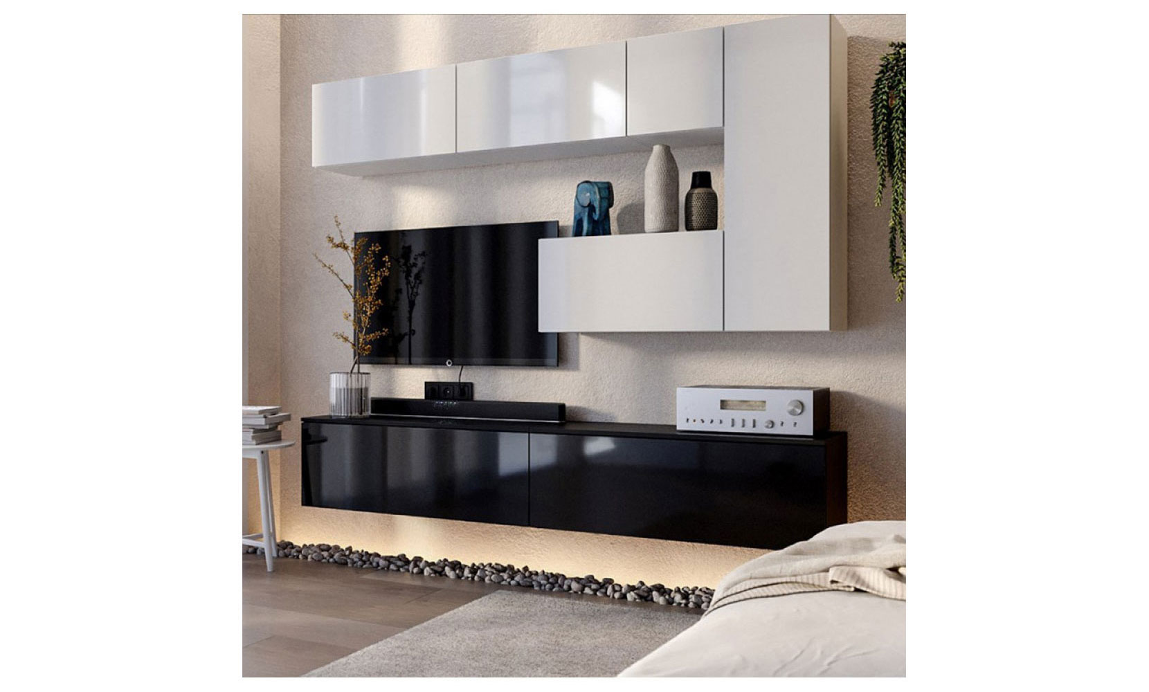 Тумба ТВ BOX 42 TV 1,05 глянець чорний - фото 4