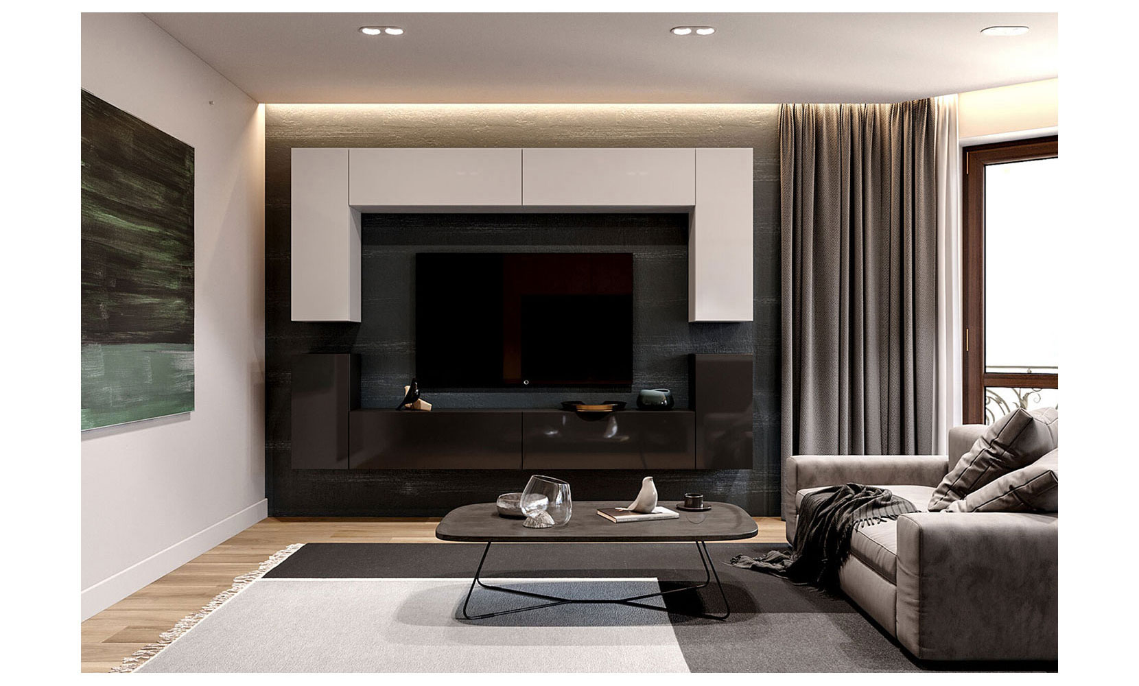 Тумба ТВ BOX 42 TV 1,05 глянець чорний - фото 5