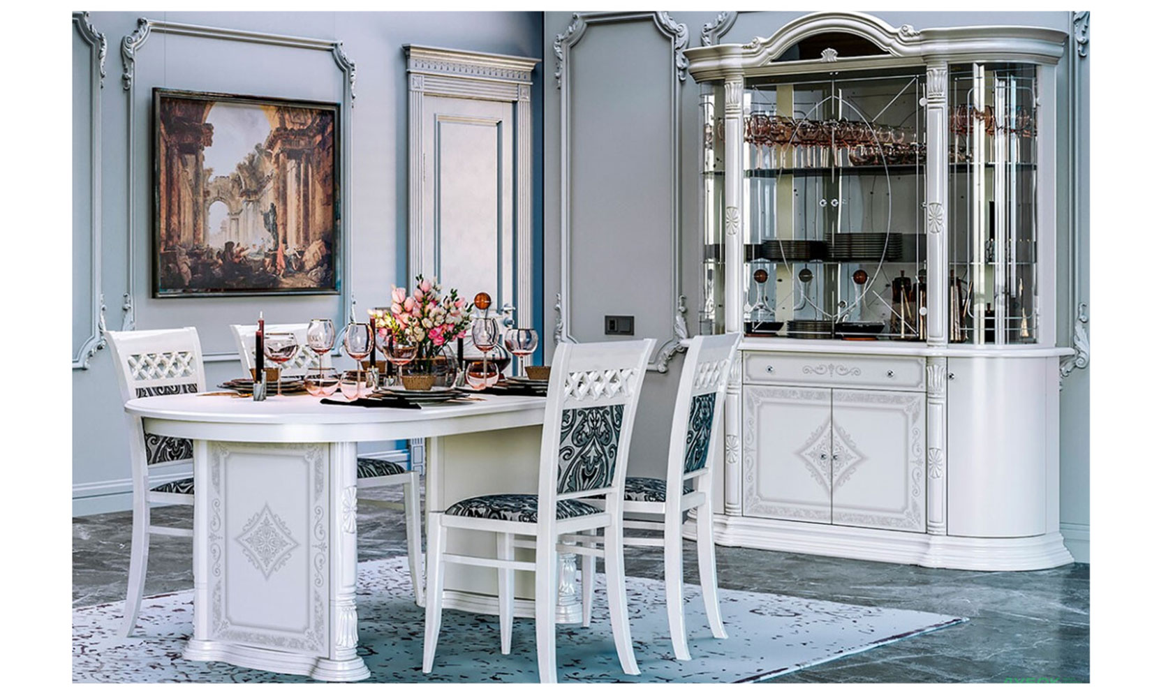 Кухонний стілець Чикаго CH-1 стілець столовий глянець білий - фото 3