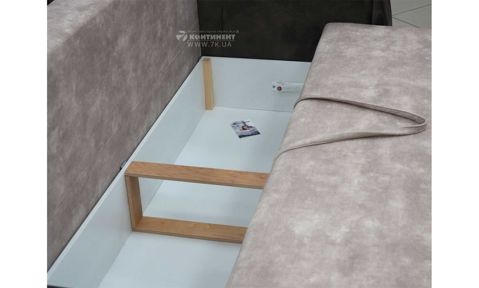 Прямий диван Атіка Line NEW (АКЦІЯ) palladium 2 beige/semce 17 brown Т/венге - фото 8