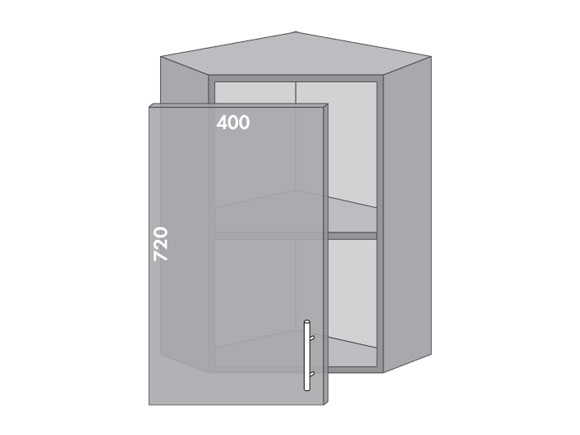 Сегменти кухонь ENGLAND 1к В58 кут вітрина металік/сілк камелія Сегменти кухонь ENGLAND 1к В58 кут вітрина металік/сілк камелія