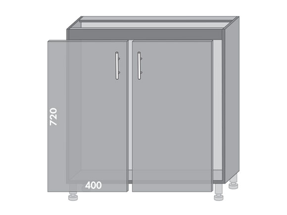 Сегменти кухонь ENGLAND 1к Н81 мийка металік/сілк камелія