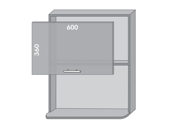 Сегменти кухонь HIGH GLOSS 1к В66 аляска біла/латте глянець - фото 1