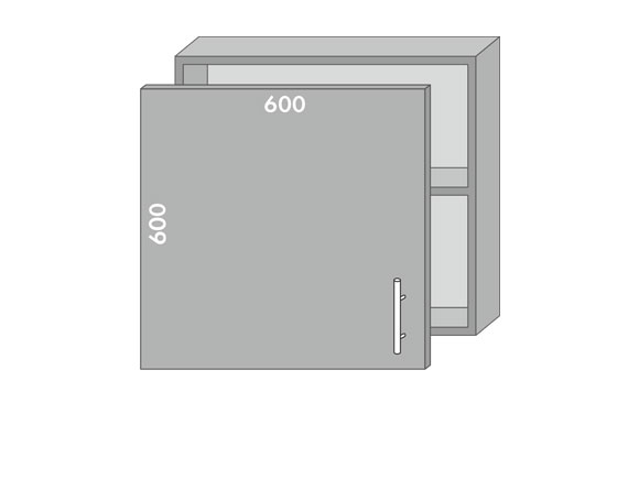 Сегменти кухонь HIGH GLOSS 1к В967 вітрина аляска біла/латте глянець