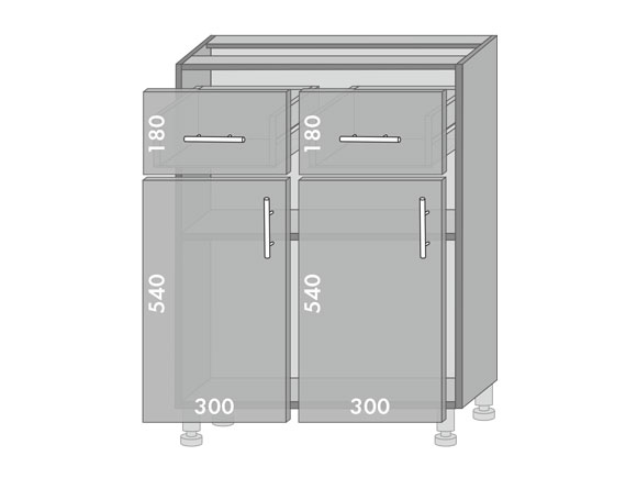 Сегменти кухонь HIGH GLOSS 1к Н620 аляска біла/латте глянець