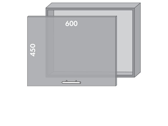 Сегменти кухонь HIGH GLOSS 1к В962 аляска біла/латте глянець