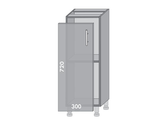 Сегменти кухонь MIRROR GLOSS Н30 металік/сірий Сегменти кухонь MIRROR GLOSS Н30 металік/сірий