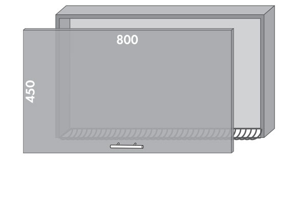 Сегменти кухонь MIRROR GLOSS В983 сушка металік/сірий Сегменти кухонь MIRROR GLOSS В983 сушка металік/сірий