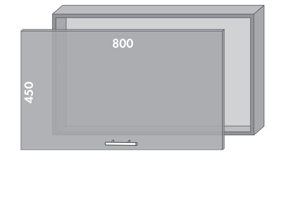 Сегменти кухонь MIRROR GLOSS В982 металік/сірий Сегменти кухонь MIRROR GLOSS В982 металік/сірий