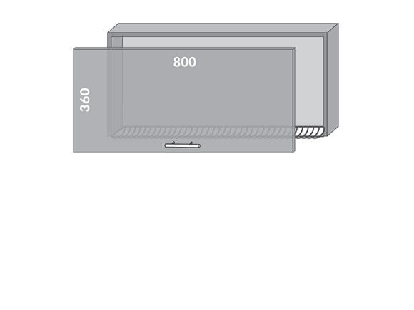 Сегменти кухонь MIRROR GLOSS В83 сушка металік/сірий Сегменти кухонь MIRROR GLOSS В83 сушка металік/сірий