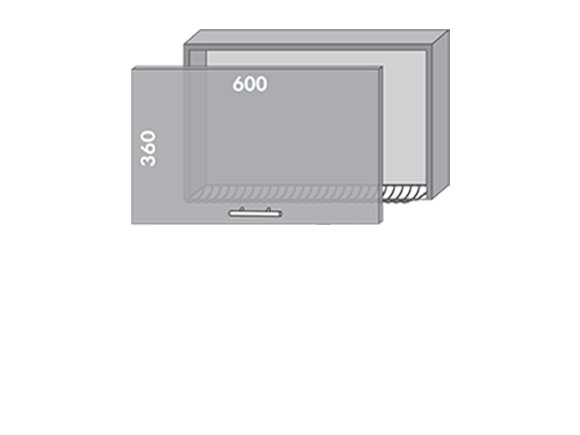 Сегменти кухонь MIRROR GLOSS В63 сушка металік/сірий Сегменти кухонь MIRROR GLOSS В63 сушка металік/сірий