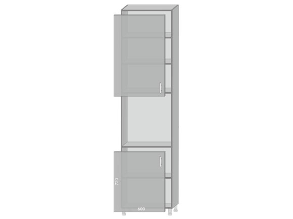 Сегменти кухонь MIRROR GLOSS П966 металік/сірий - фото 1