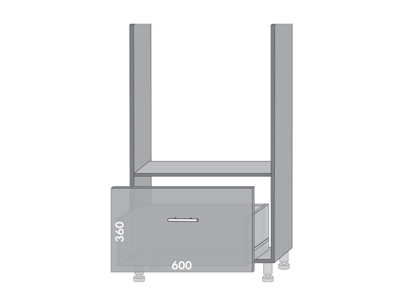 Сегменти кухонь MIRROR GLOSS Н64 під духовку металік/сірий Сегменти кухонь MIRROR GLOSS Н64 під духовку металік/сірий