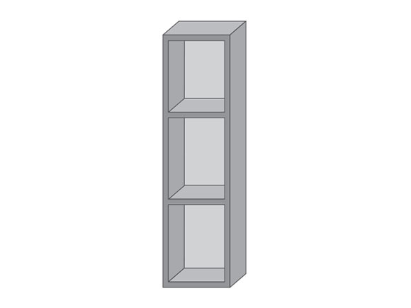 Сегменти кухонь MIRROR GLOSS В21 відкритий металік - фото 1