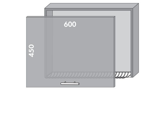 Сегменти кухонь MIRROR GLOSS В 963 вітрина з сушкою металік/ рамка+матове скло - фото 1 Сегменти кухонь MIRROR GLOSS В 963 вітрина з сушкою металік/ рамка+матове скло - фото 1