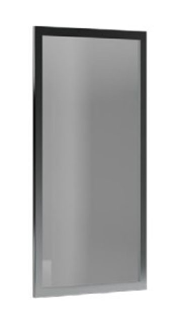 HIGH GLOSS 1к В58 кут вітрина аляска біла/ МДФ рамка+матове скло