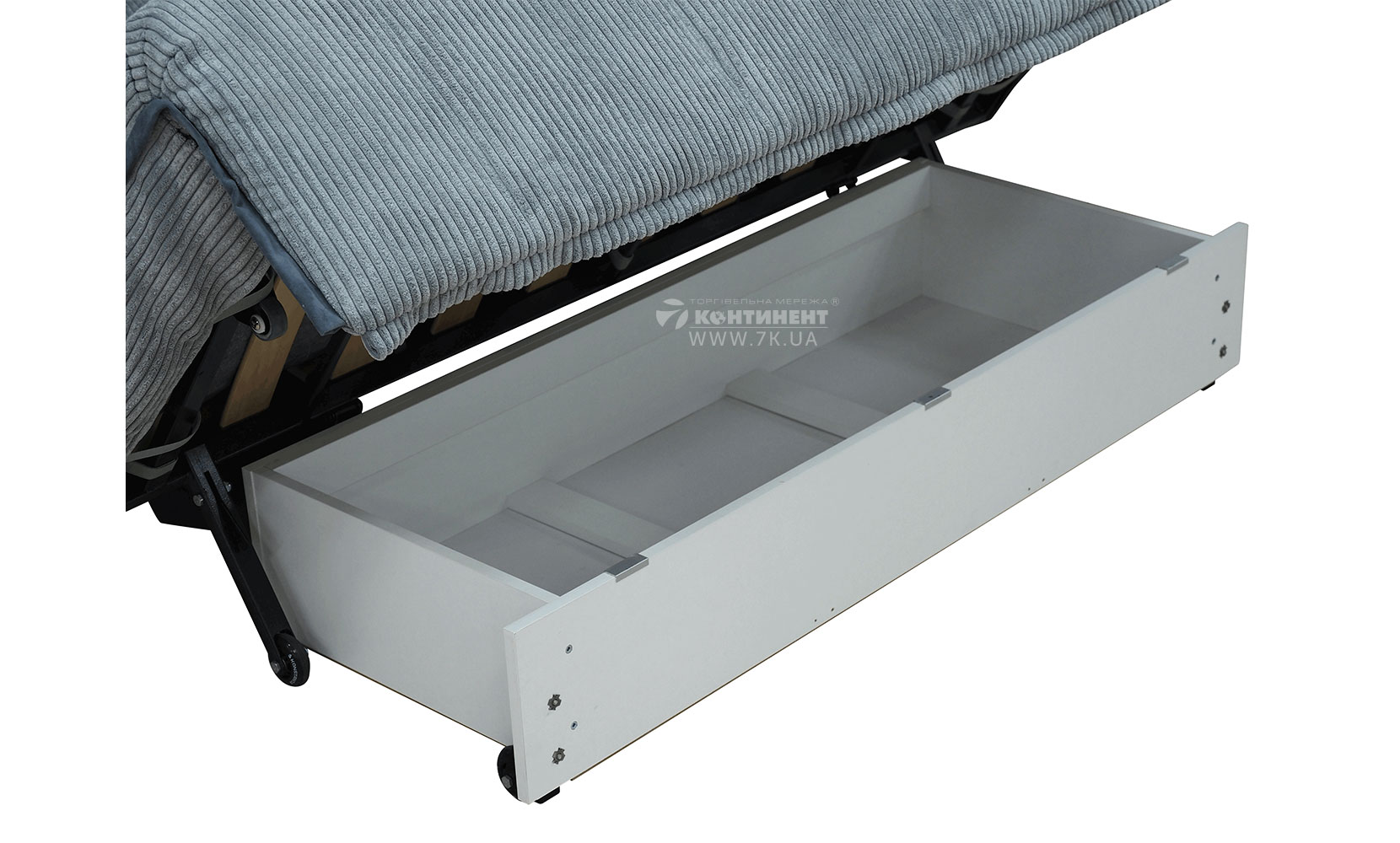 Прямий диван Ромер 1,6 з коробом (АКЦІЯ) POSO 55 steel/king 10 steel /POSO 100 light beige - фото 3