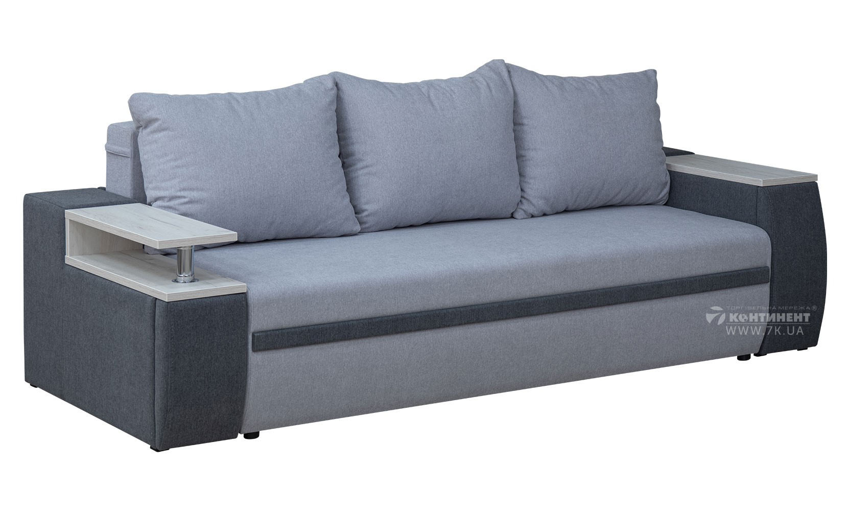 Прямий диван Атіка  NEW magic pastel grey /d.grey /дуб крафт білий - фото 1