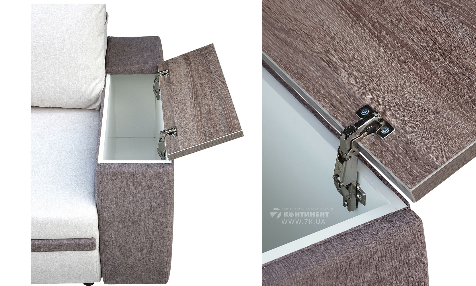 Прямий диван Атіка  Line NEW magiс light beige /cappuccino /light beige /дуб сонома трюфель - фото 6