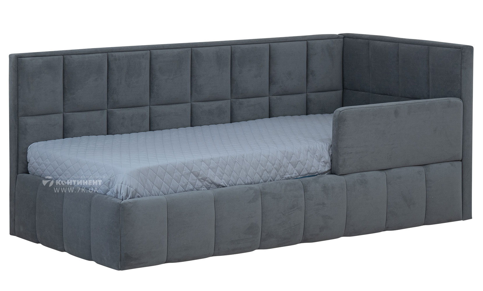 Дитяче ліжко Дейзі 90б/м з підйом.механізмом (7) allure premium dark grey - фото 1