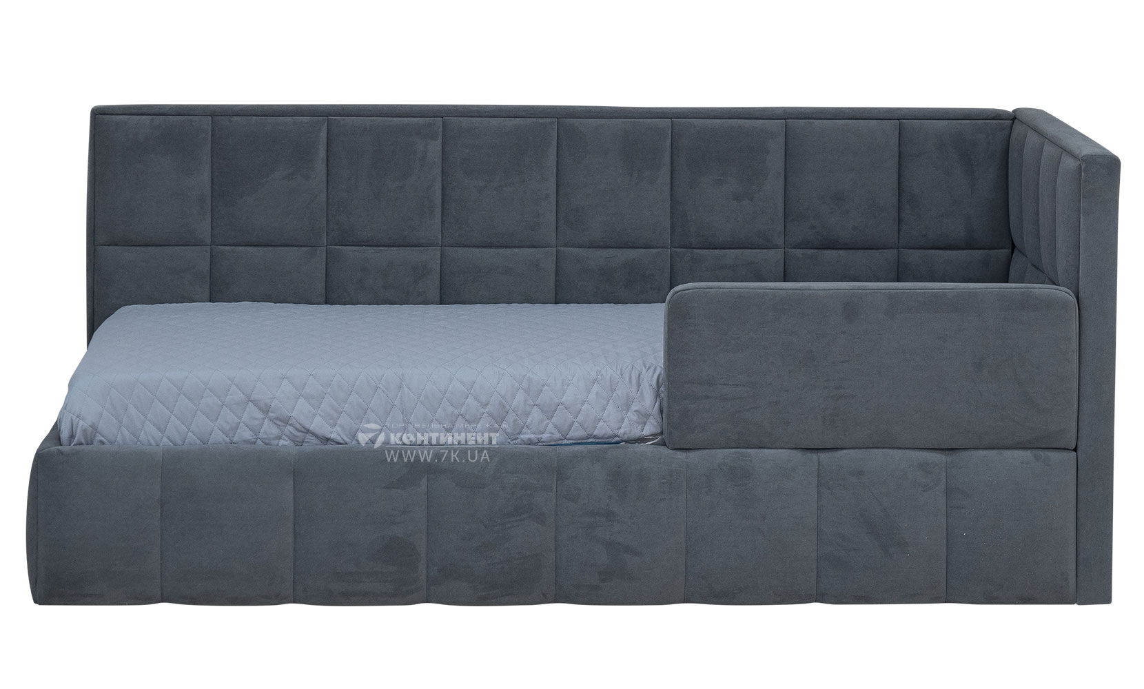 Дитяче ліжко Дейзі 90б/м з підйом.механізмом (7) allure premium dark grey - фото 2