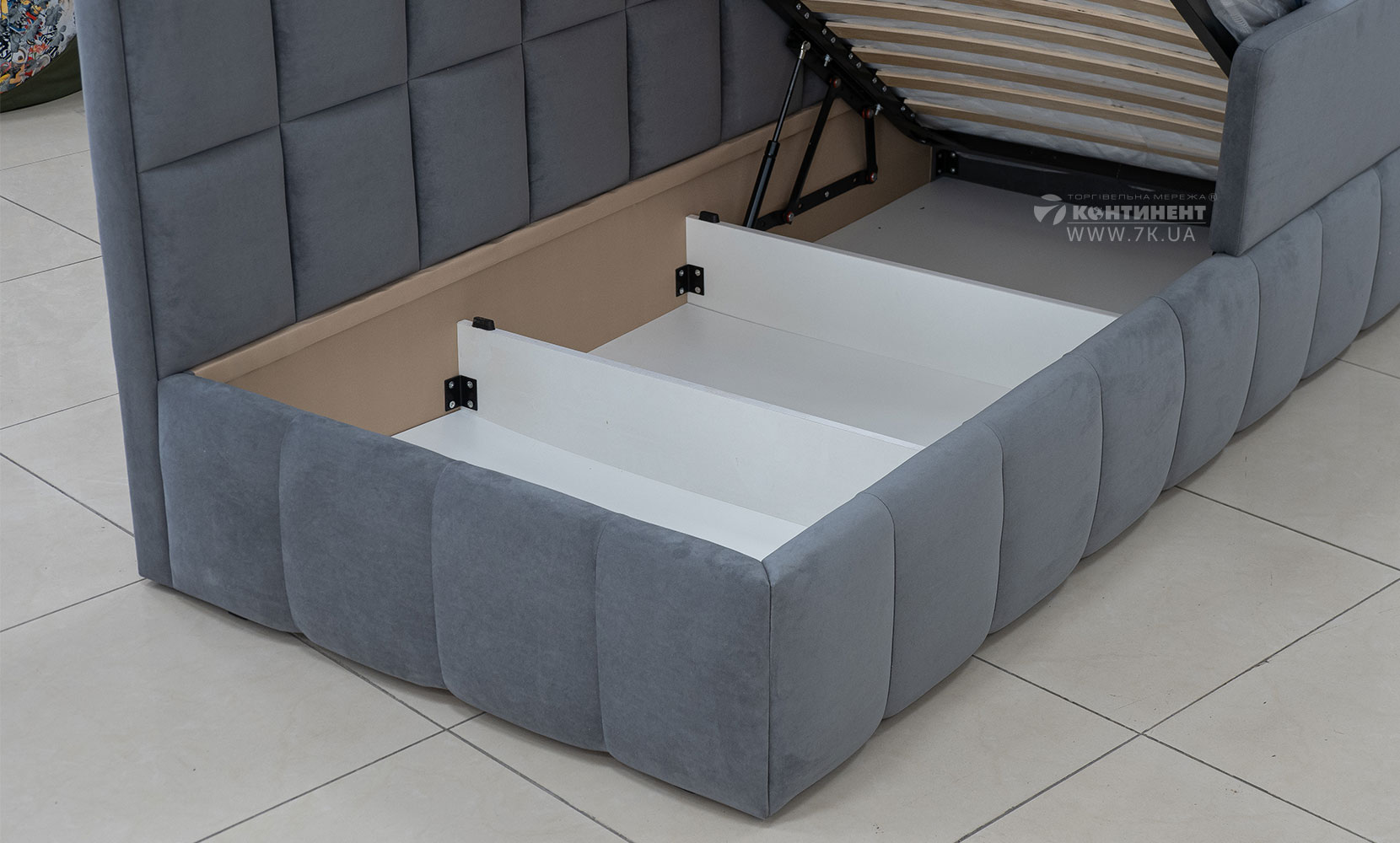 Дитяче ліжко Дейзі 90б/м з підйом.механізмом (7) allure premium dark grey - фото 3