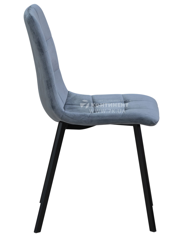 Кухонний стілець Ментос XS-2641-SF стілець (кратно 4) чорний/велюр сірий - фото 3