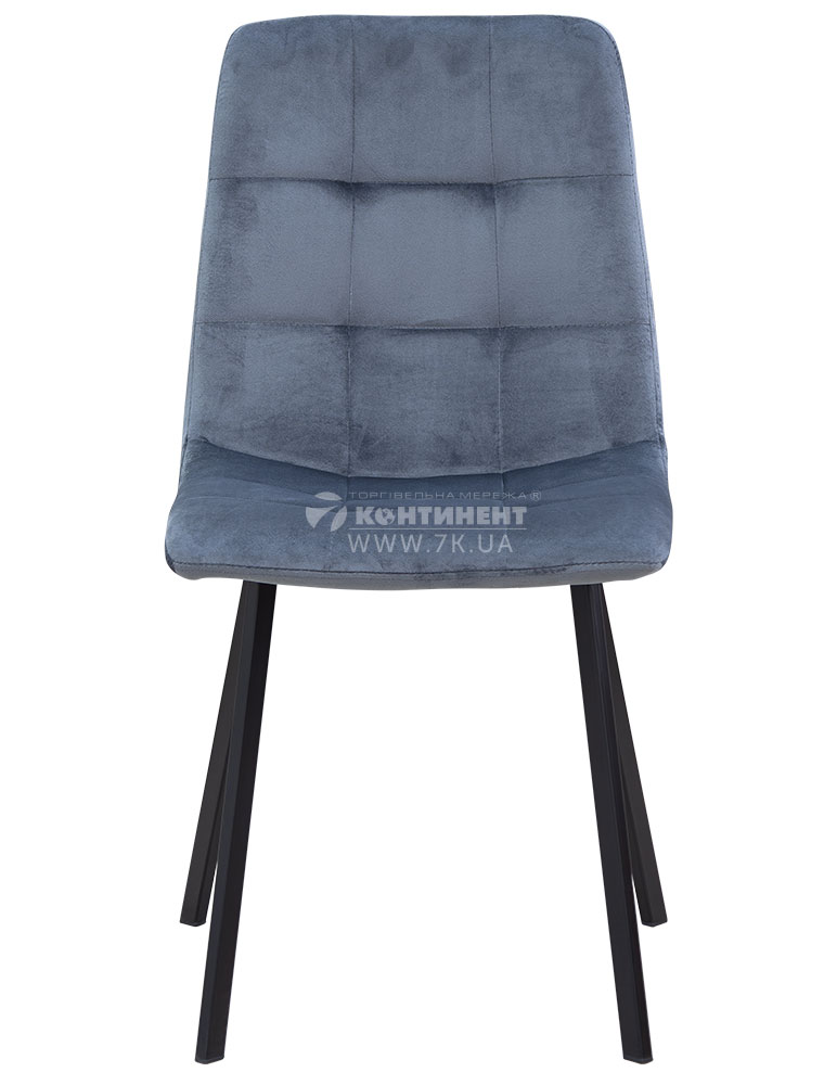 Кухонний стілець Ментос XS-2641-SF стілець (кратно 4) чорний/велюр сірий - фото 2
