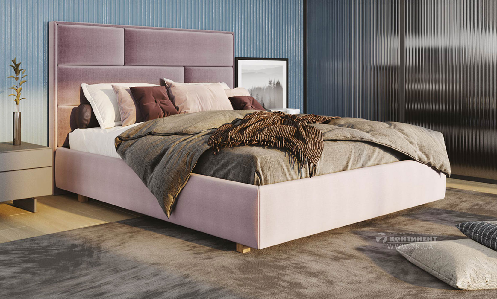 М'які ліжка Стенфорд 160*200 з підйом.механізмом, б/м в тканині 1 кат - фото 1