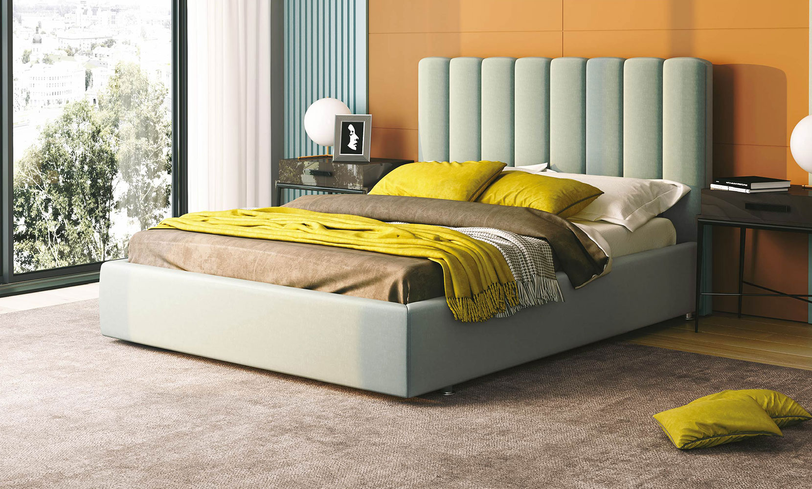 М'які ліжка Стенлі 160*200 з підйом.механізмом, б/м в тканині 1 кат - фото 1 М'які ліжка Стенлі 160*200 з підйом.механізмом, б/м в тканині 1 кат - фото 1