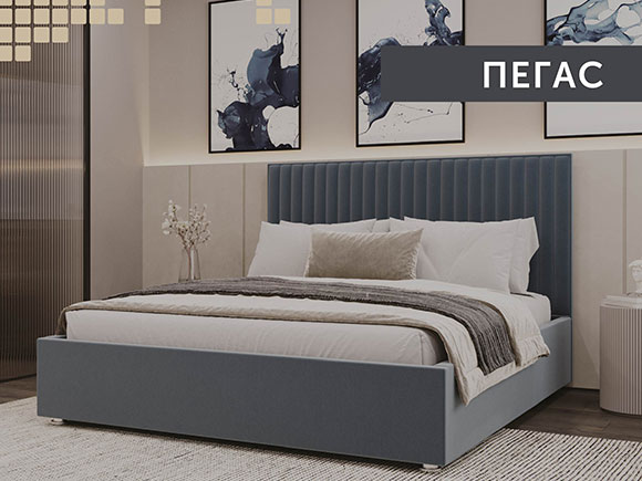 Пегас 160*200 з підйом.механізмом, б/м в тканині 1 кат