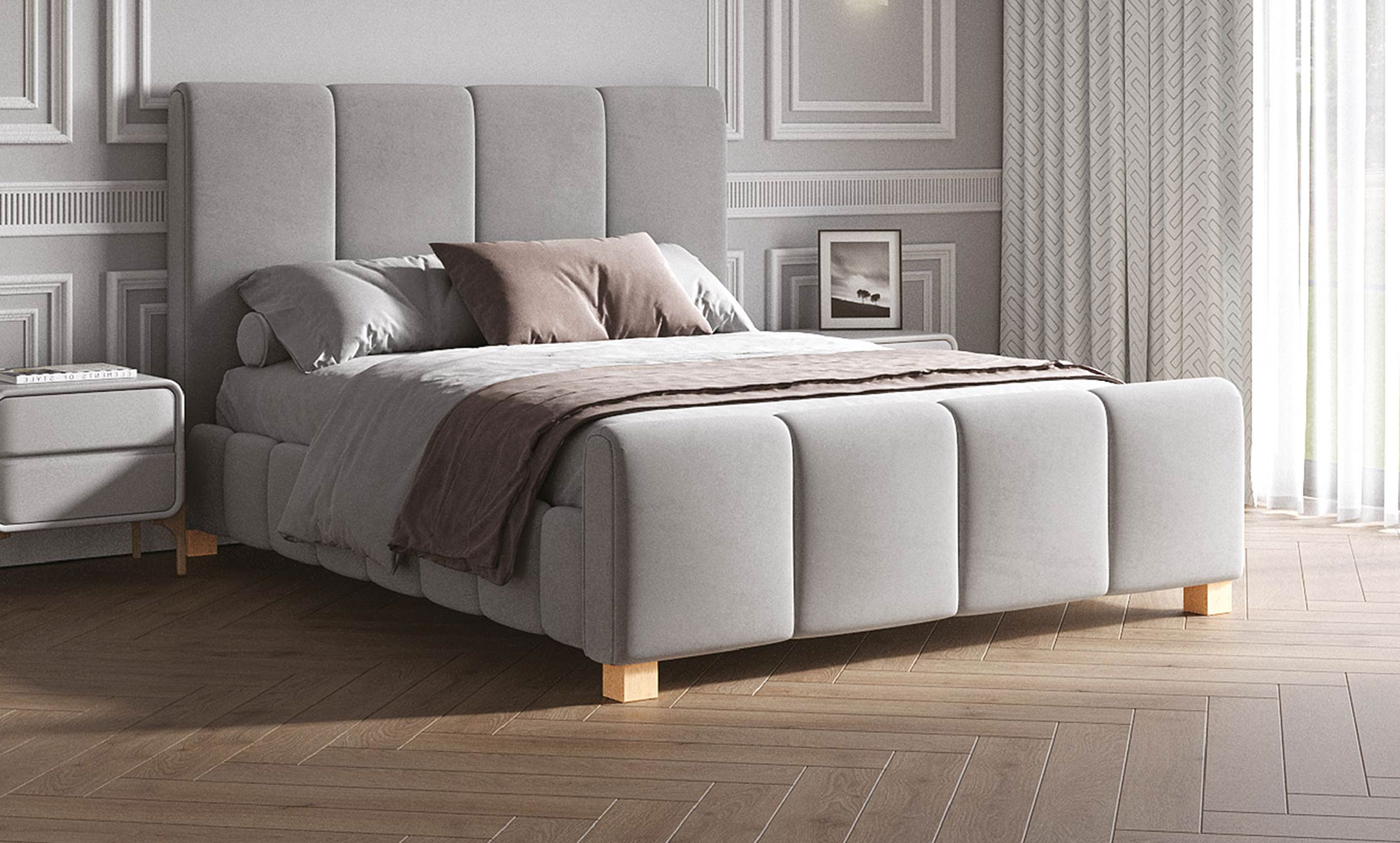 М'які ліжка Моноліт 160*200 з підйом.механізмом, б/м в тканині 1 кат - фото 1 М'які ліжка Моноліт 160*200 з підйом.механізмом, б/м в тканині 1 кат - фото 1