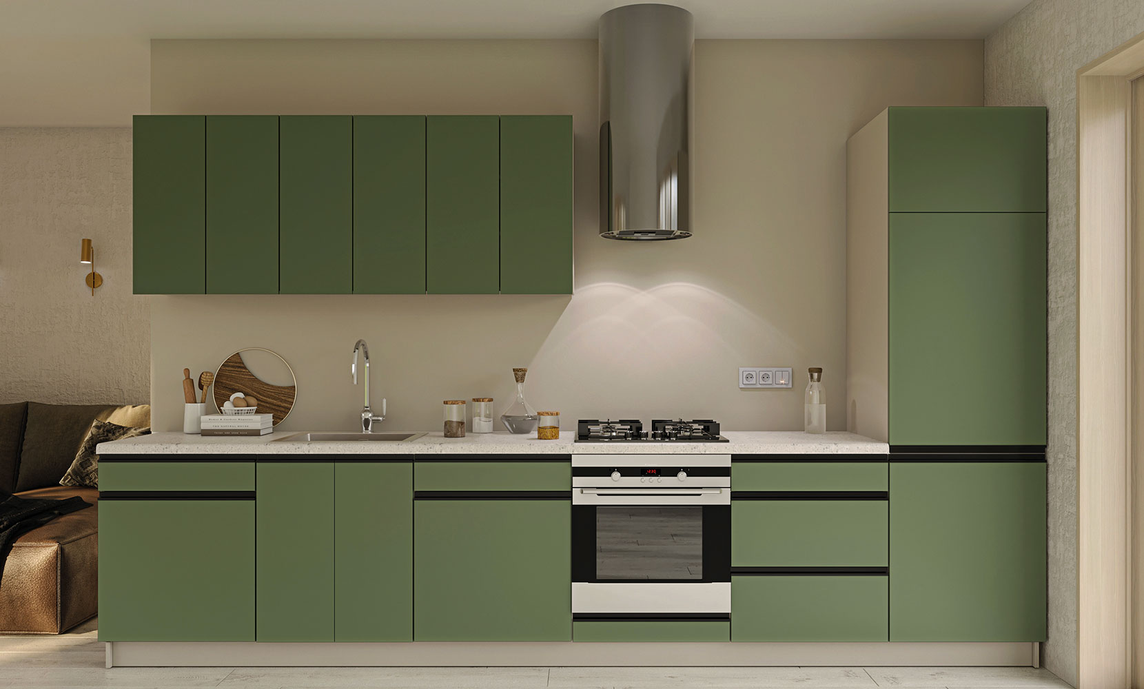 Модульна кухня Альфа 1м/п без стільниці на вибір - фото 2