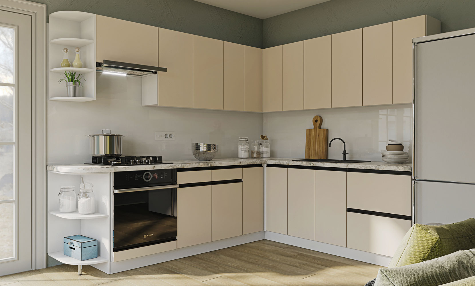 Модульна кухня Альфа 1м/п без стільниці на вибір - фото 3