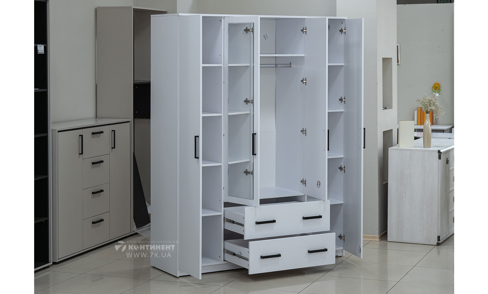 Шафа у спальню Simple 4Д+2Ш німфея альба - фото 3