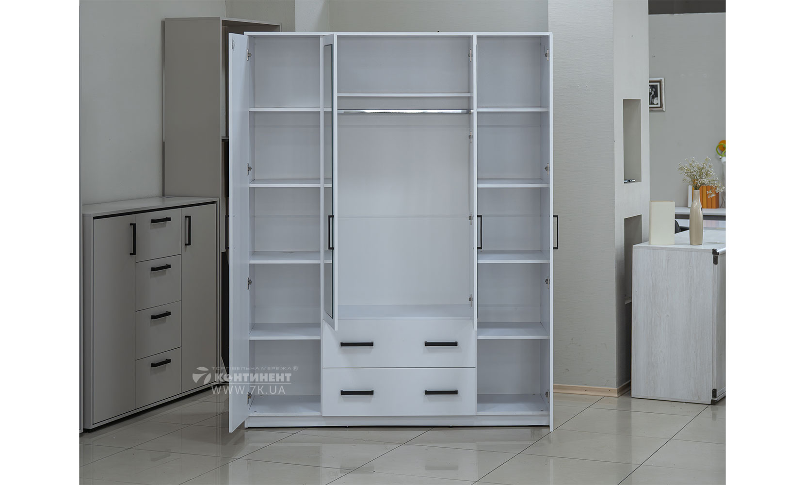 Шафа у спальню Simple 4Д+2Ш німфея альба - фото 4