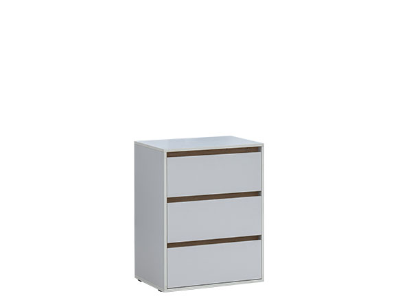 Комод Ідея К 760/600/3Ш німфея альба/дуб артизан Комод Ідея К 760/600/3Ш німфея альба/дуб артизан