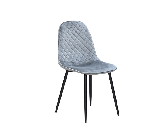 Марс стілець (кратно 4шт) чорний/велюр сірий