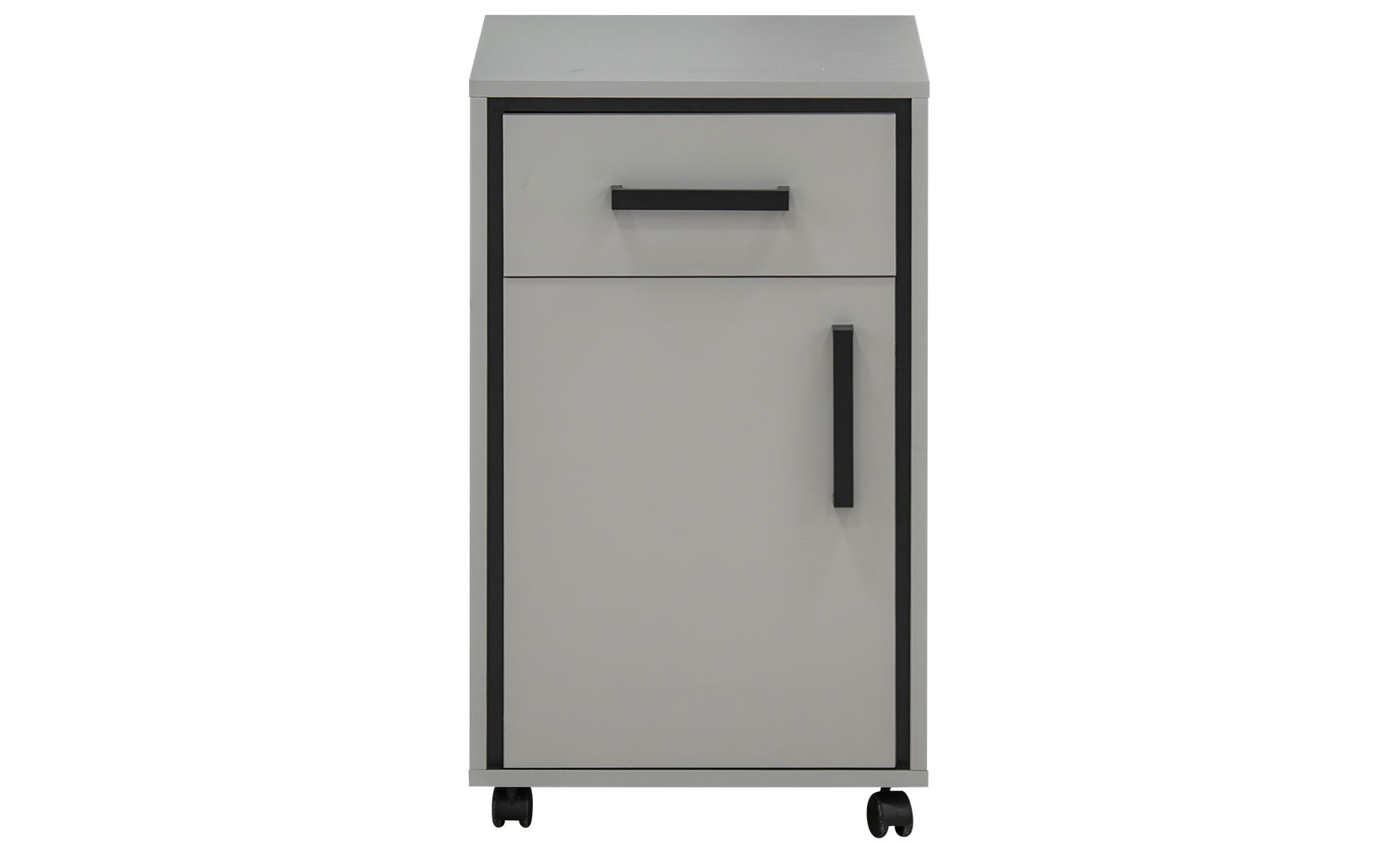 Письмовий та комп'ютерний стіл Прайм тумба KON 1D1S Кашемір/Чорний - фото 1 Письмовий та комп'ютерний стіл Прайм тумба KON 1D1S Кашемір/Чорний - фото 1