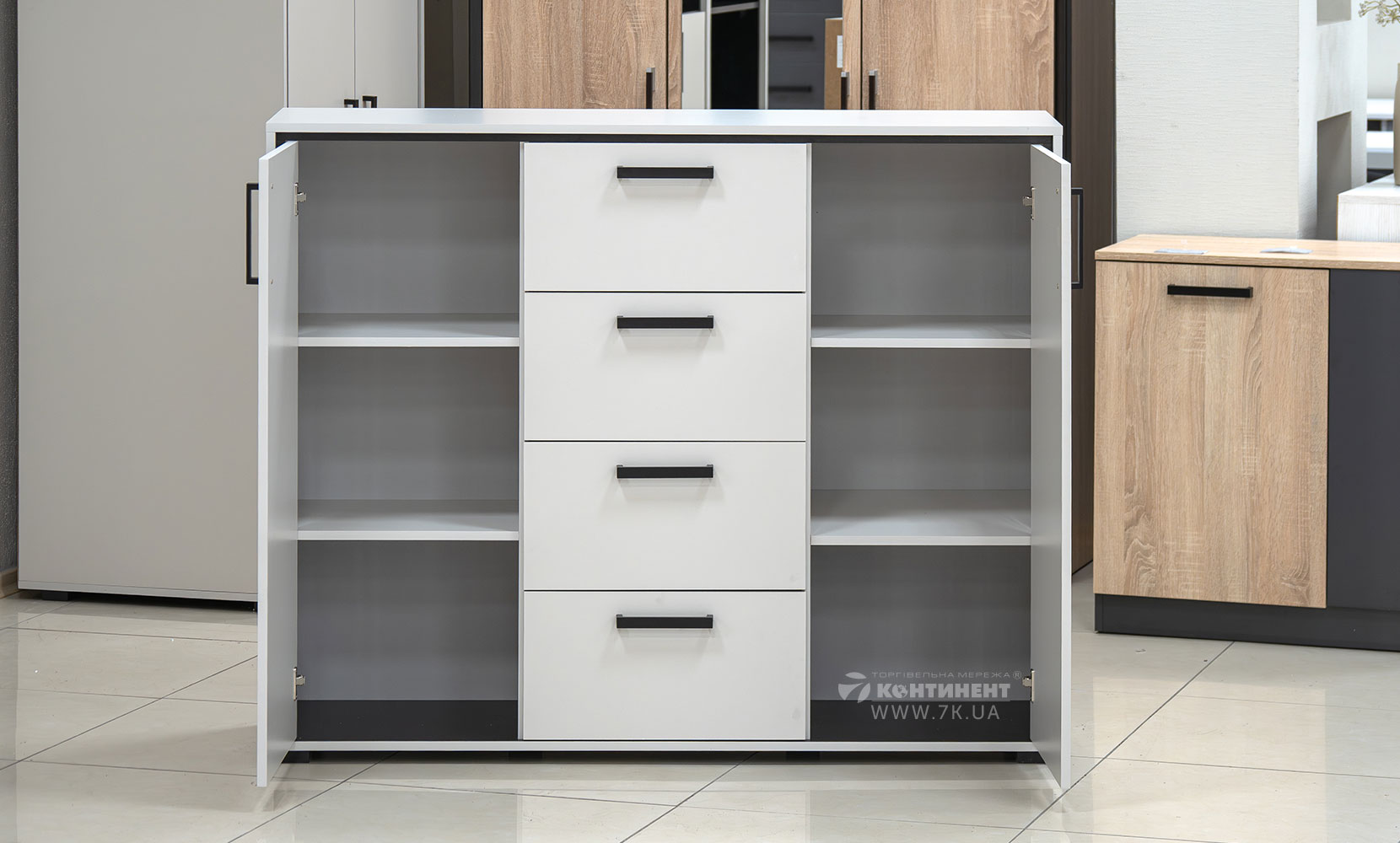 Комод Прайм комод KOM 2D4S Кашемір/Чорний - фото 4 Комод Прайм комод KOM 2D4S Кашемір/Чорний - фото 4