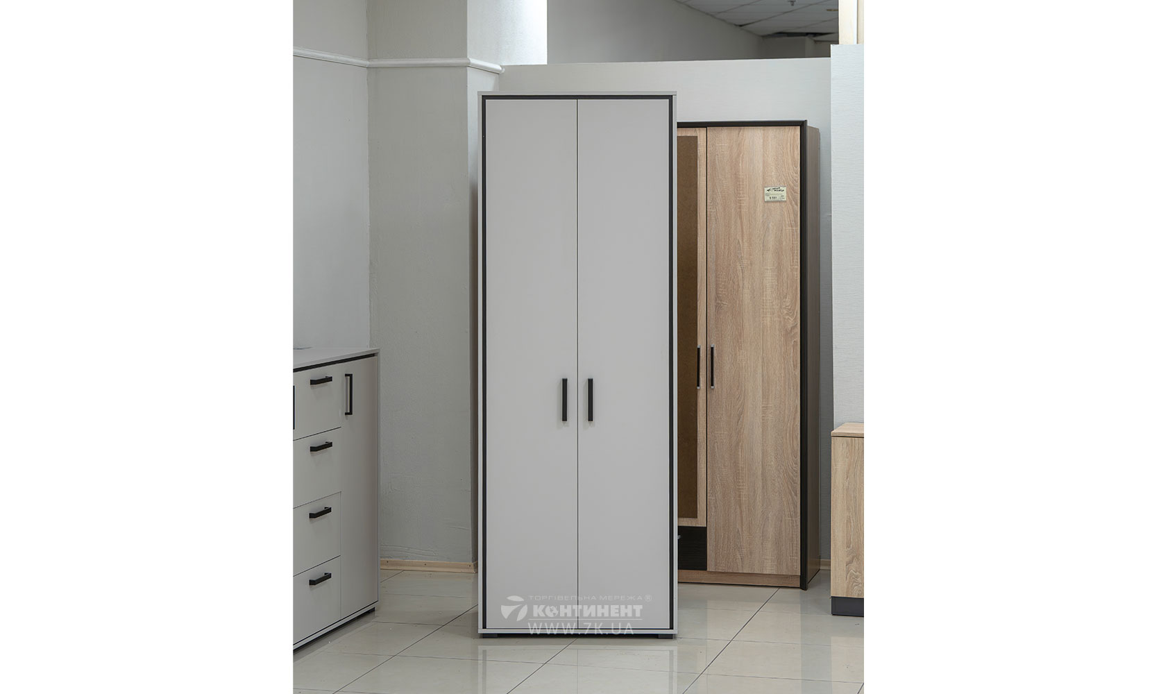 Шафа у спальню Прайм шафа SZF 2D Кашемір/Чорний - фото 2 Шафа у спальню Прайм шафа SZF 2D Кашемір/Чорний - фото 2