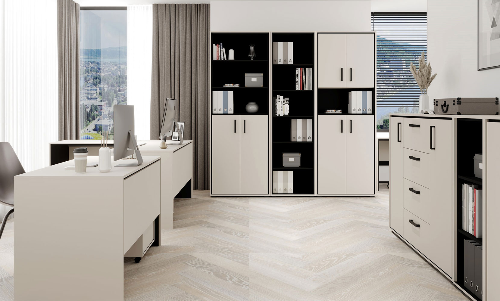 Письмовий та комп'ютерний стіл Прайм стіл приставний BIU 120 60 Кашемір/Чорний - фото 3 Письмовий та комп'ютерний стіл Прайм стіл приставний BIU 120 60 Кашемір/Чорний - фото 3