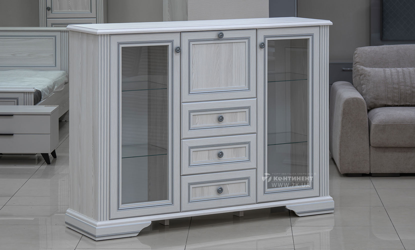 Комод Вайт комод 2W3S1B сосна срібна - фото 2 Комод Вайт комод 2W3S1B сосна срібна - фото 2